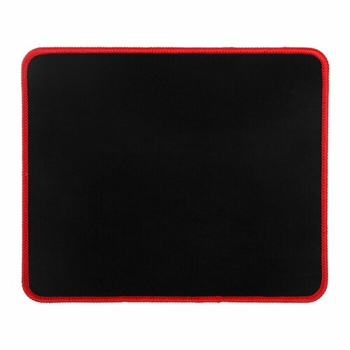 Коврик для мыши игровой 25x21x015 см оверлок чёрно-красный 345₽