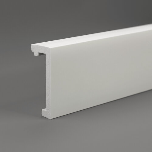 Изображение товара Плинтус потолочный с подсветкой LED дюрополимер Paolo Arte Konture (Паоло Арте Контур), 100х40х2000 мм, Kr345K белый