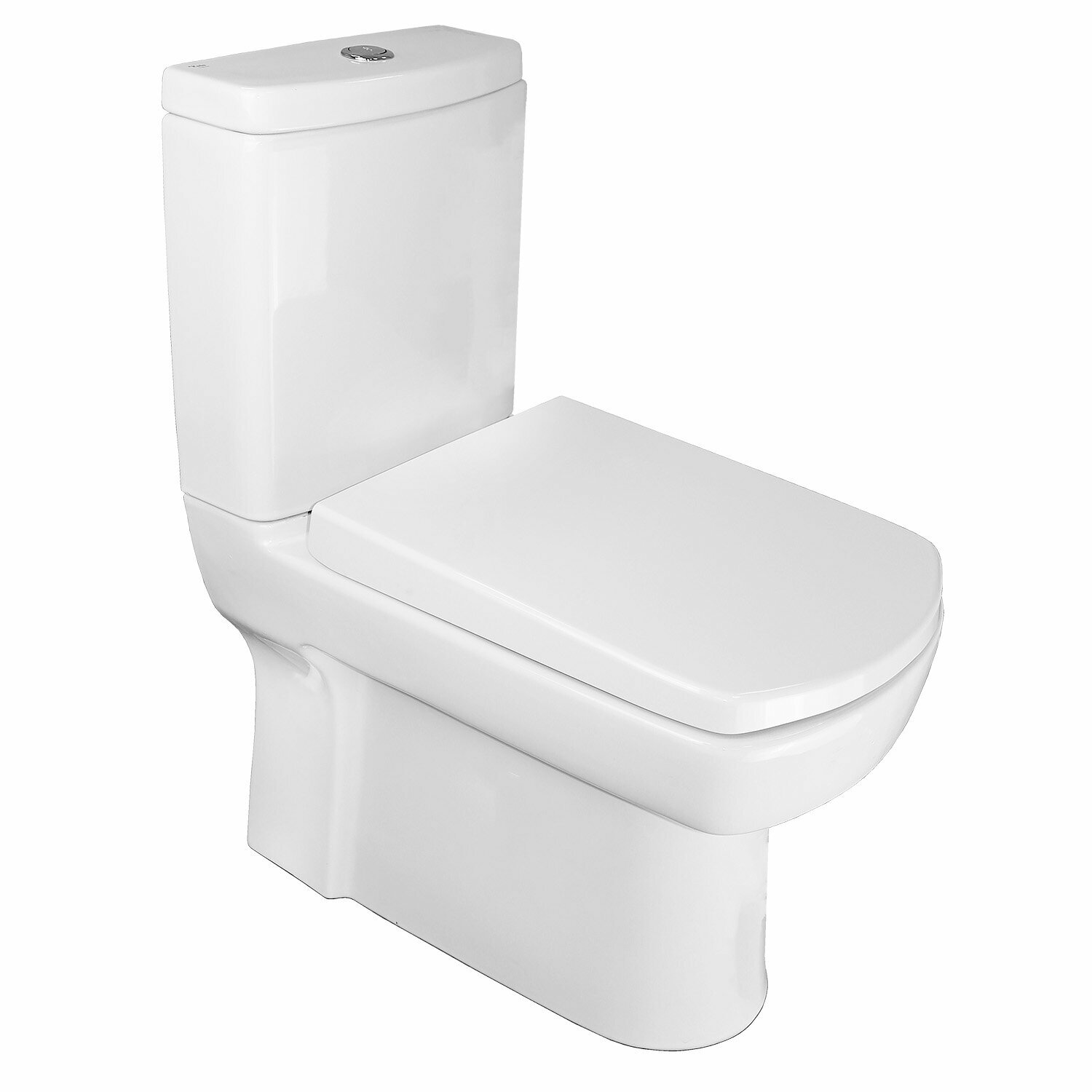 фото Унитаз напольный Kale безободковый в комплекте с бачком, сиденьем микролифт с арматурой BASICS