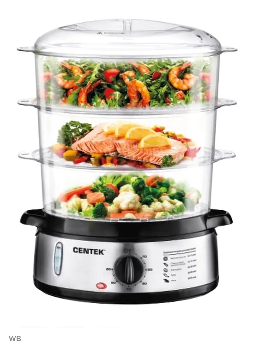 Пароварка Centek CT-1457 9л 800Вт