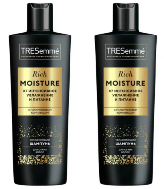 Шампунь для сухих волос Tresemme Rich Moisture, увлажняющий, 400 мл, 2 шт