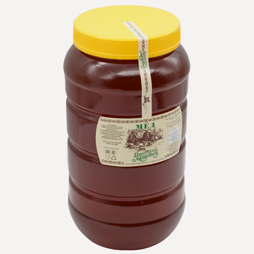 Изображение товара Мёд натуральный Башкирский цветочный "Башкирская медовня" 4200 гр пластик