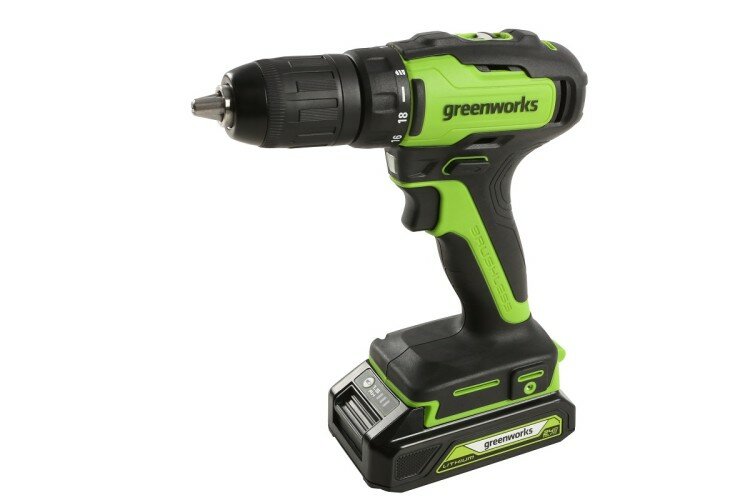 Дрель-шуруповерт аккумуляторная GREENWORKS GD24DD35K2 1х2 Ач [3704007UA]