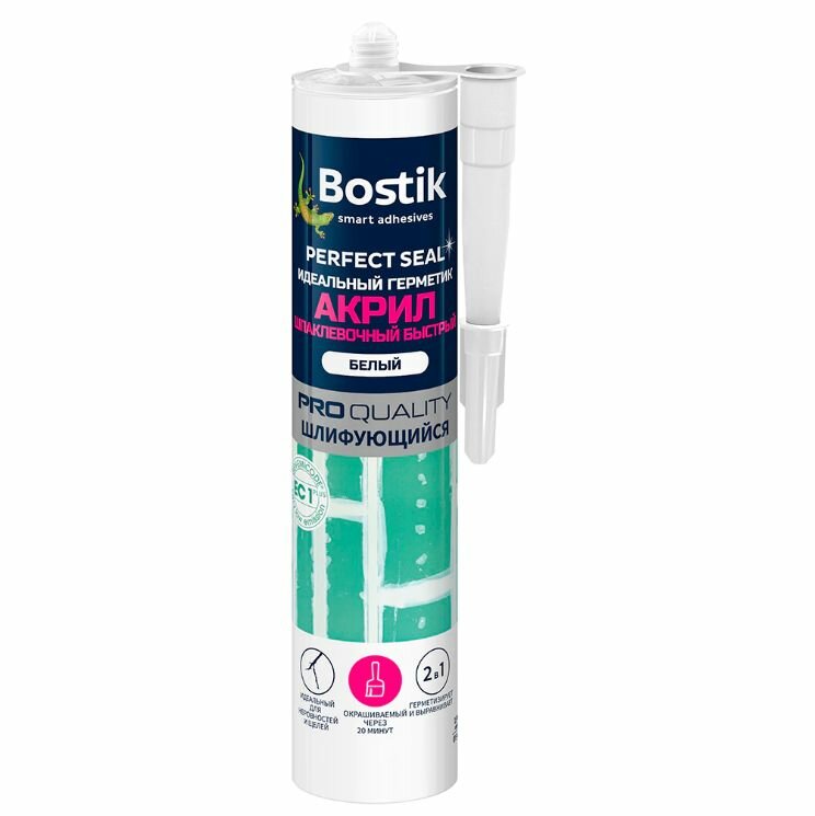 Шпатлeвка-герметик акриловая Bostik Perfect Seal Акрил 280 мл белая
