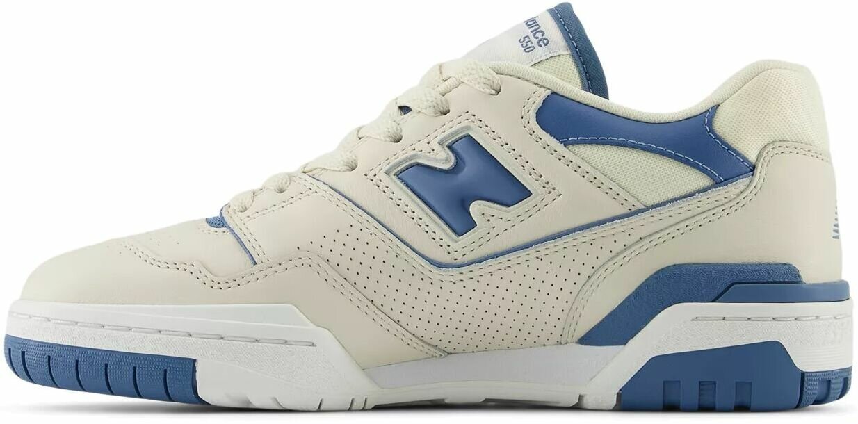Кроссовки New Balance 550, полнота F, размер 6 US, бежевый/синий — фото 1