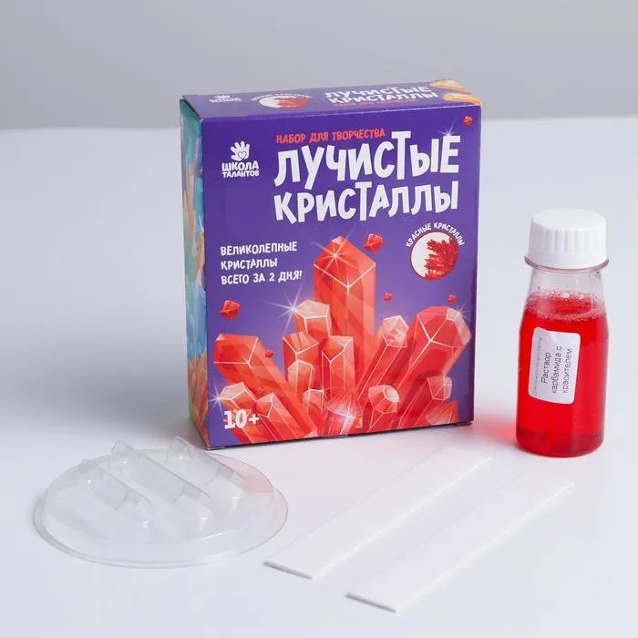 Набор для опытов "Лучистый кристалл" выращивание кристаллов, Школа талантов — фото 1