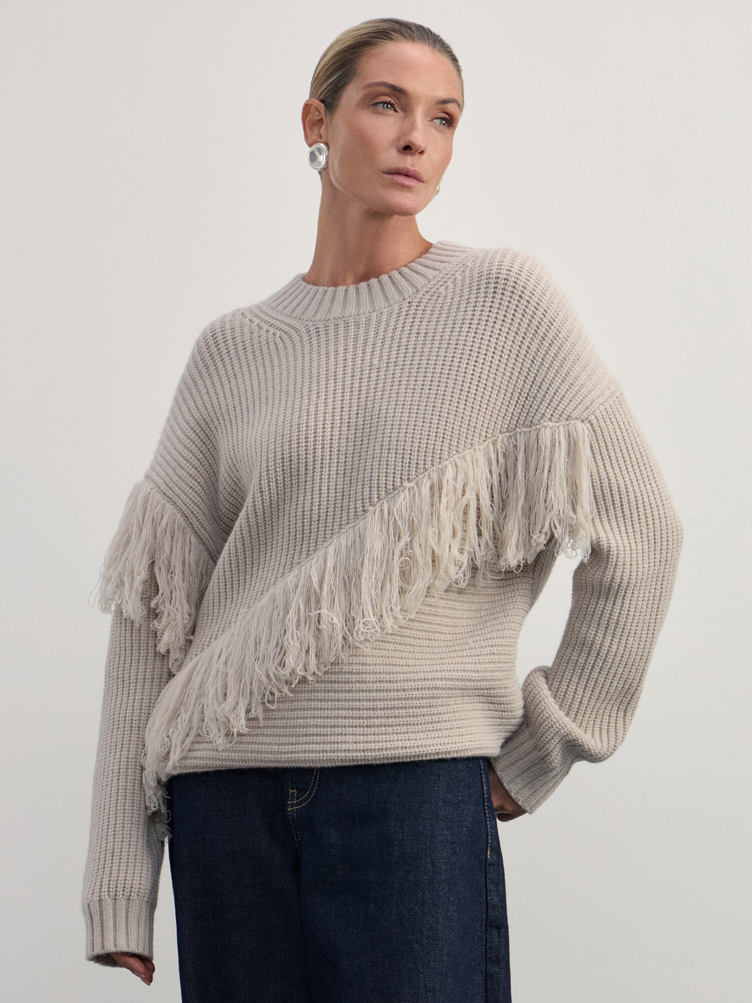 Джемпер Zarina, размер L (RU 48)/170, , кремовый/светлый беж