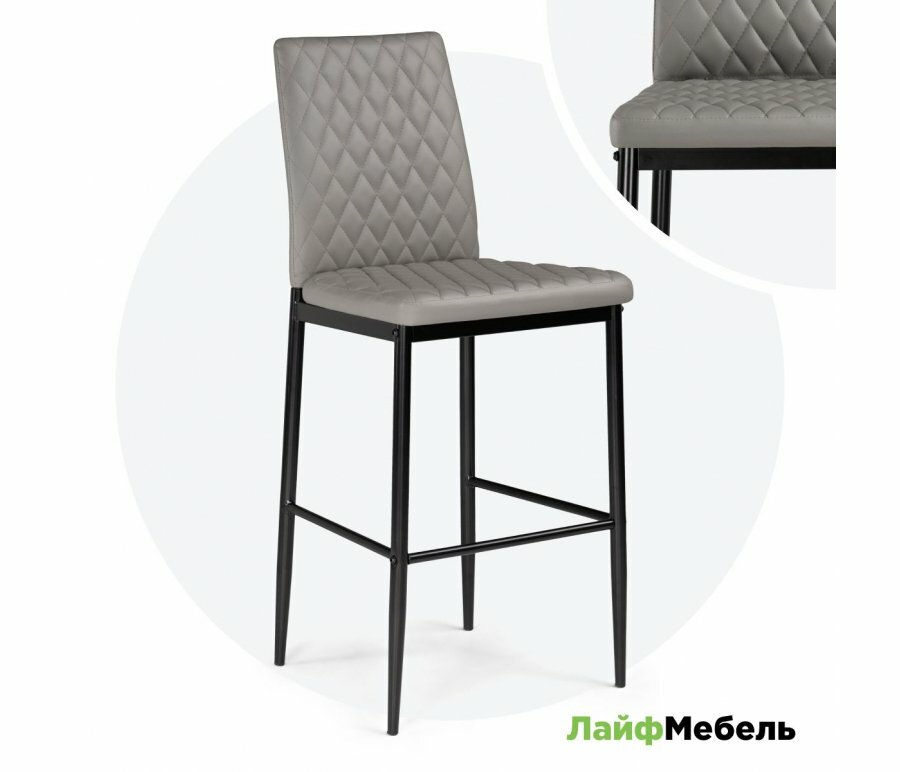 Барный стул LM.RU Teon gray / black
