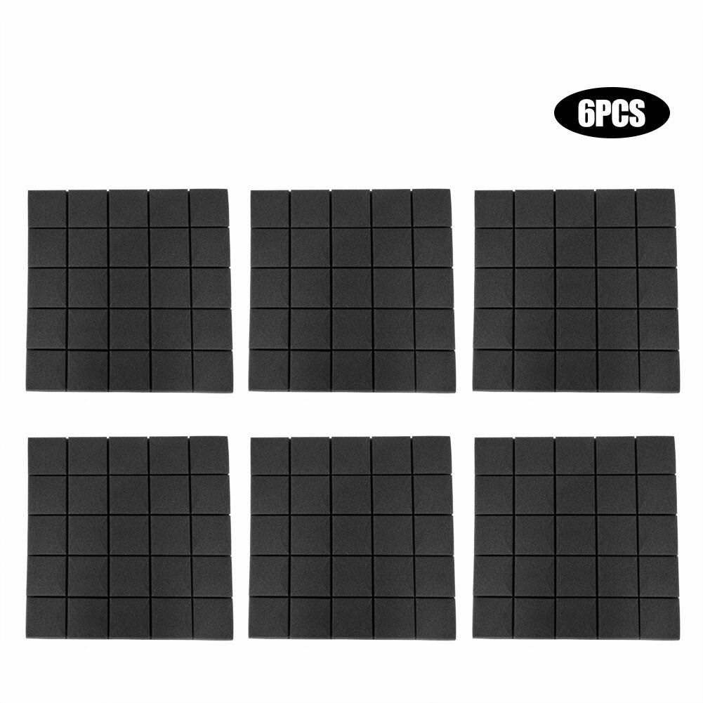 Акустическая пена 50x50x5 см, 6 шт, огнестойкая, 3 цвета, звукоизоляция стен