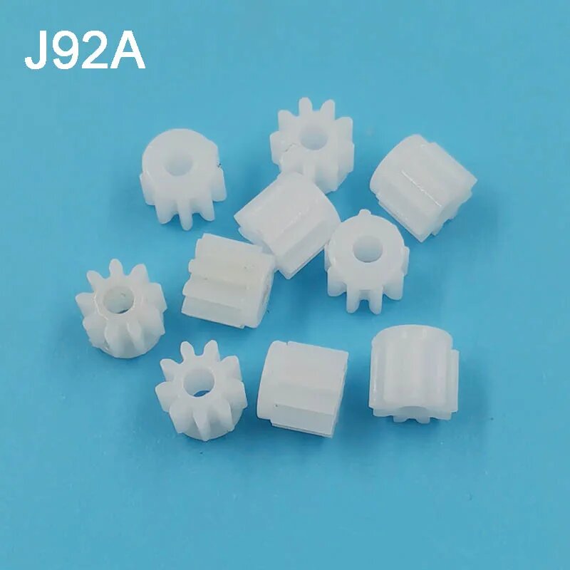 Пластиковые шестерни 92A 0,5М 9 зубьев 10 шт, 9 Teeth, 2mm Tight