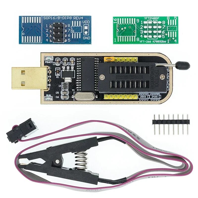 USB программатор CH341A/CH341B для EEPROM 93CXX/25CXX/24CXX, 1 set