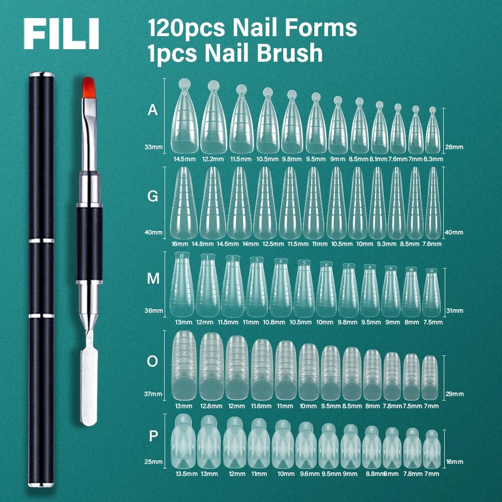 Формы для ногтей FILI 120PCS