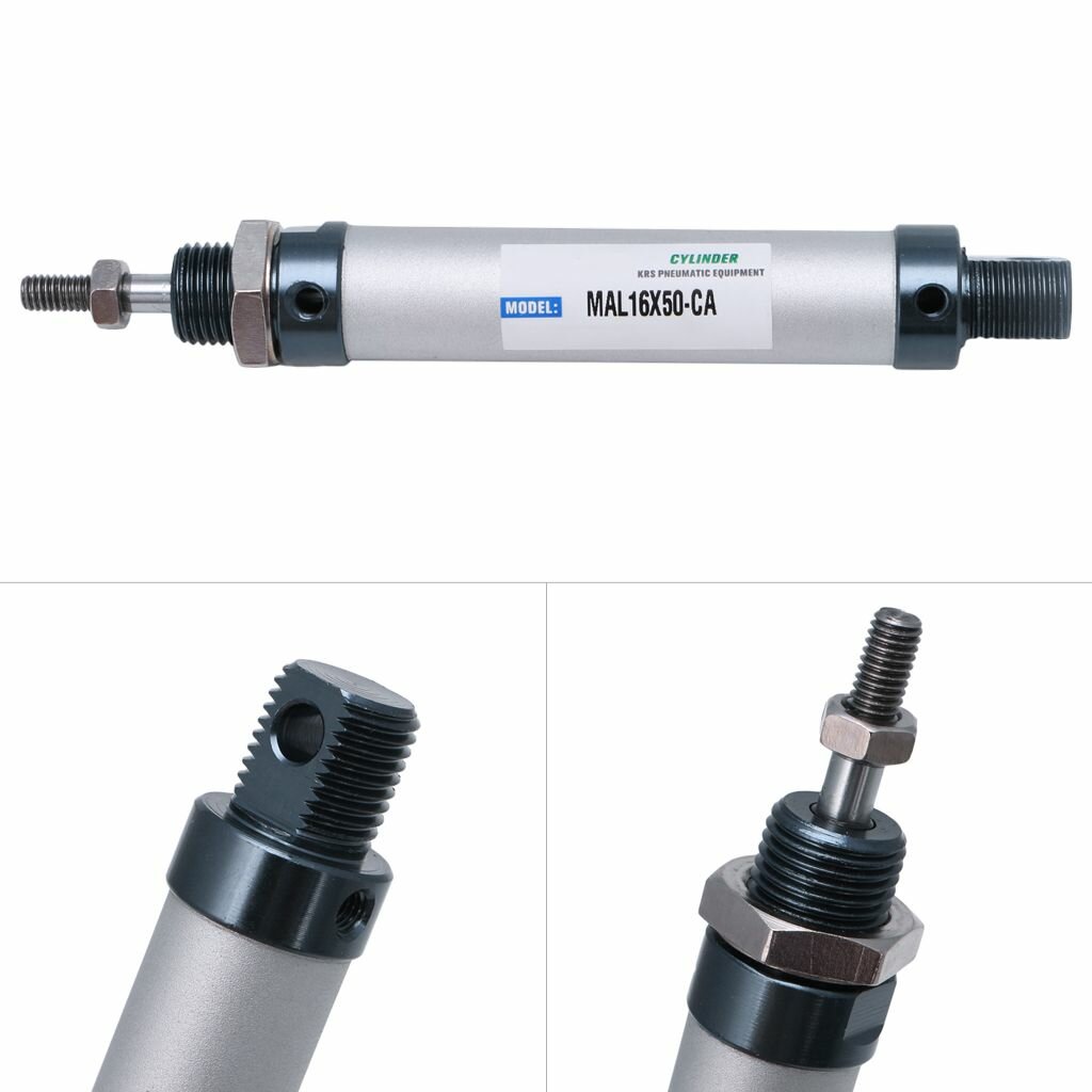 Пневмоинструменты Специализированные MAL 16 мм x 50/100/150/200 Мини-пневматический пневматический цилиндр с одним стержнем двойного действия