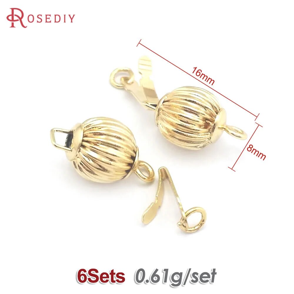 Rosediy латунные соединительные застежки для ожерелий 18-каратного золота