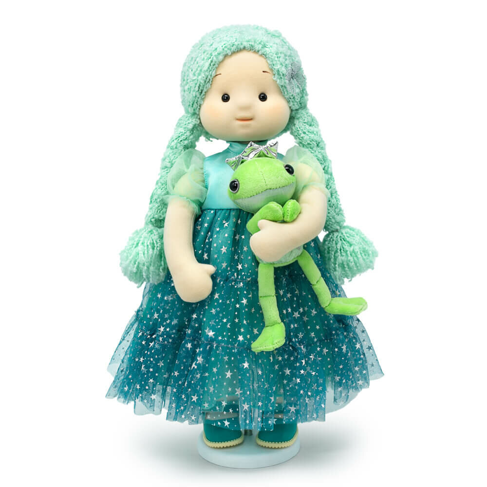 Мягкая игрушка Budi Basa "Мира и лягушонок Бастиан", от 3 лет, текстиль, 38см