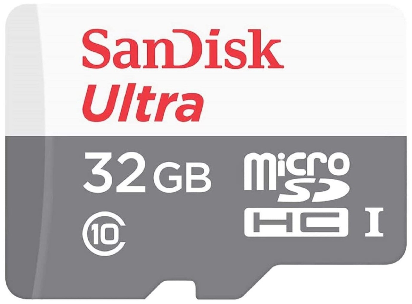 Карта памяти SanDisk Ultra microSDHC Class 10 UHS-I 80MB/s 32GB + SD adapter (серый)