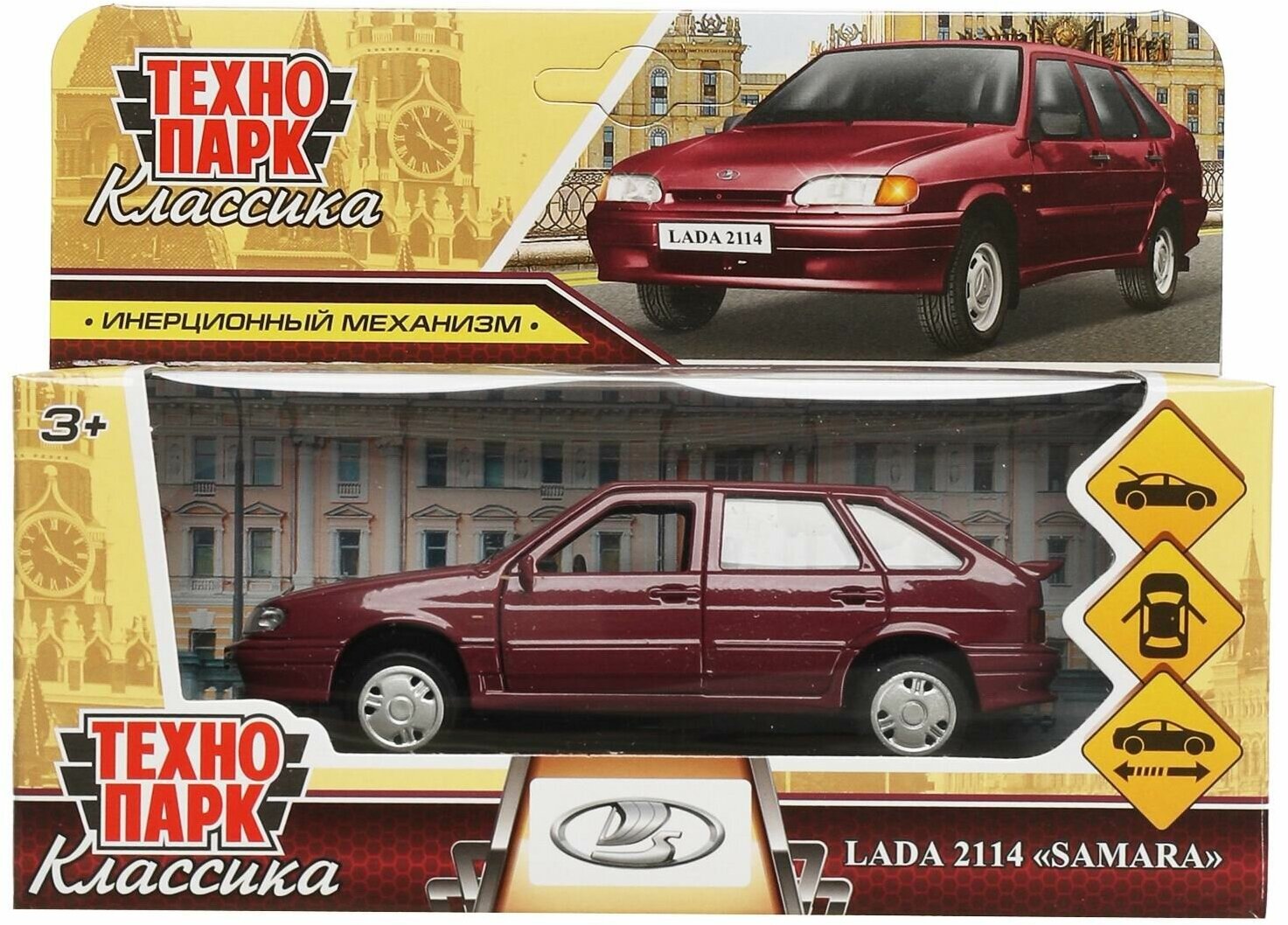 Машина Технопарк LADA -2114 SAMARA фиолетовый 12 см 2114-12-PRL