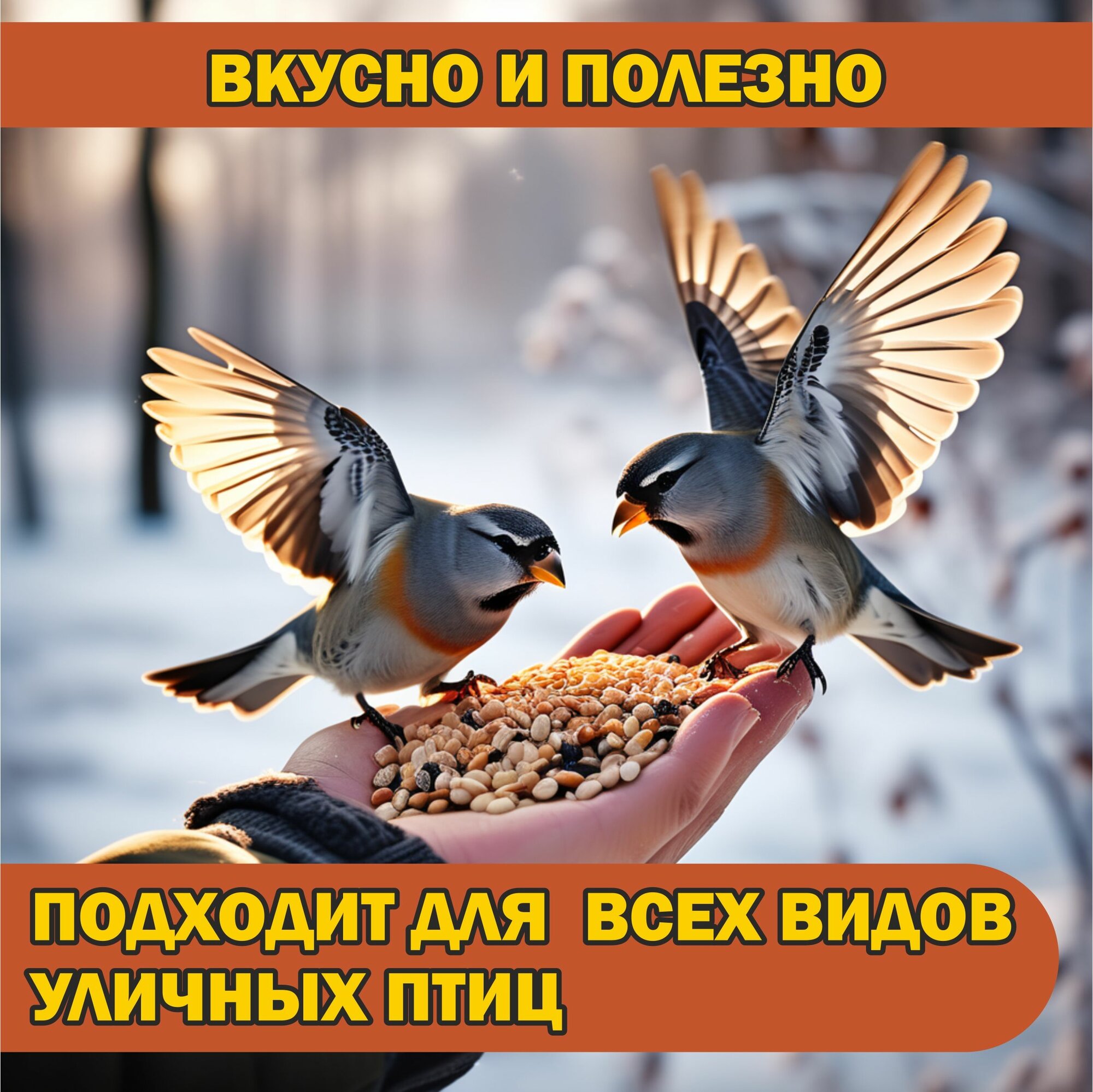 Корм 1 кг. для лесных, уличных и домашних птиц — фото 1