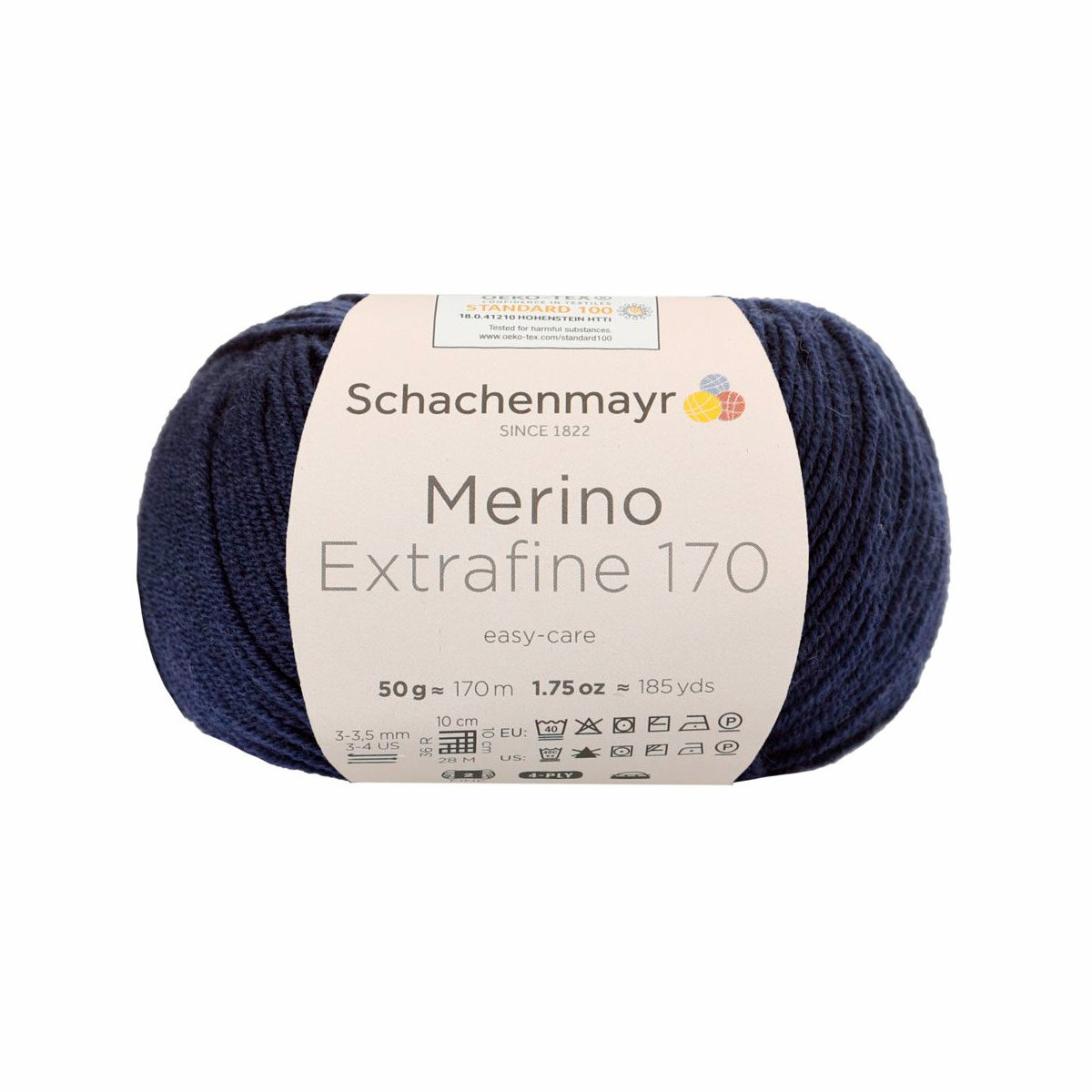 Merino Extrafine 170 /Мерино Экстрафайн 170/ пряжа Schachenmayr, MEZ, 9807551 (00050, marine (морской), синий)
