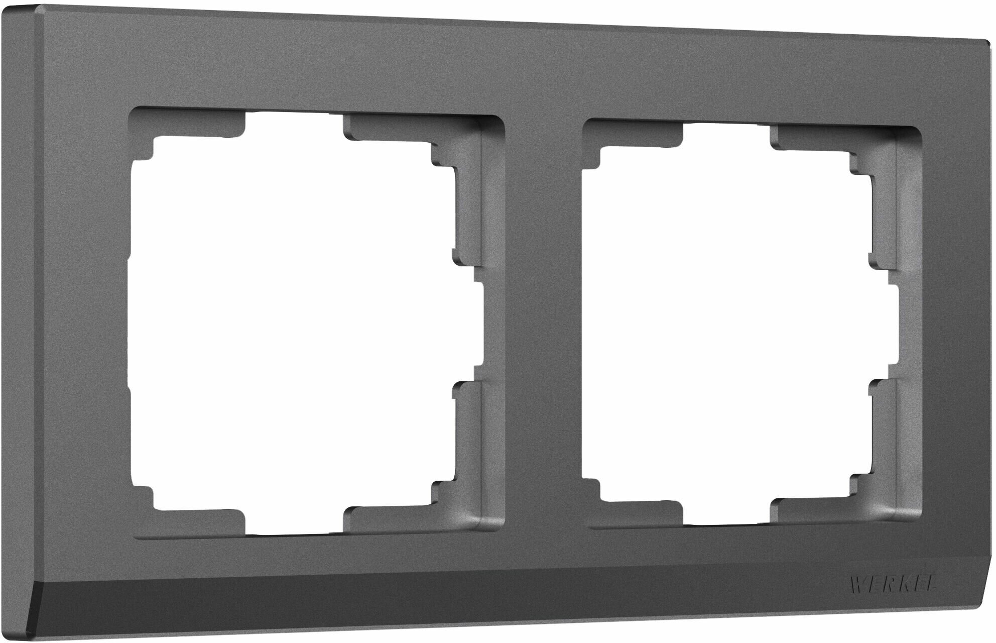 Рамка на 2 поста Werkel Stark (Графит матовый)