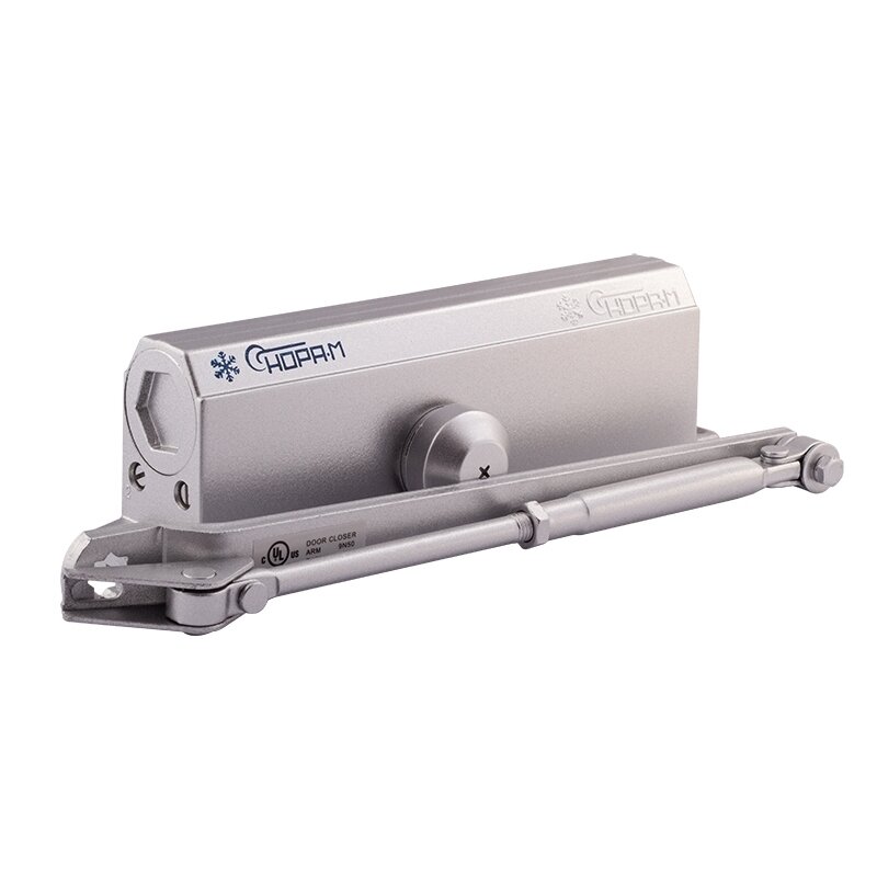 Доводчик дверной уличный Нора-М 5S (морозостойкий для тяжелых дверей 120-160кг) - Серый — фото 1