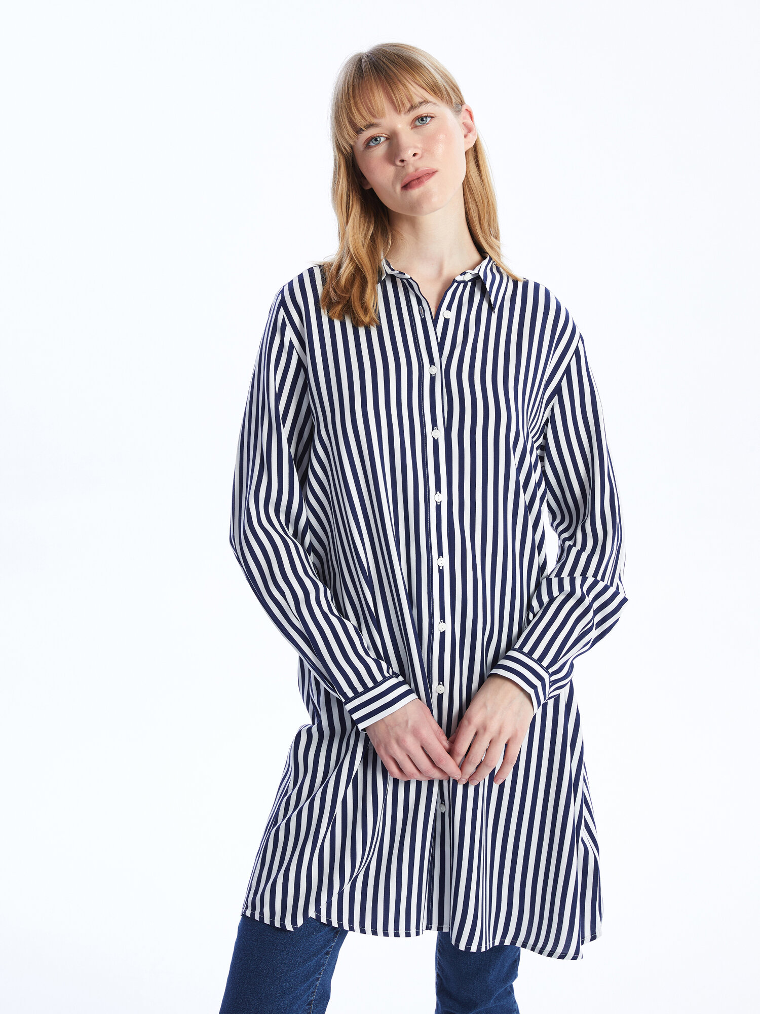 Туника LC Waikiki, размер 38, navy striped — фото 1