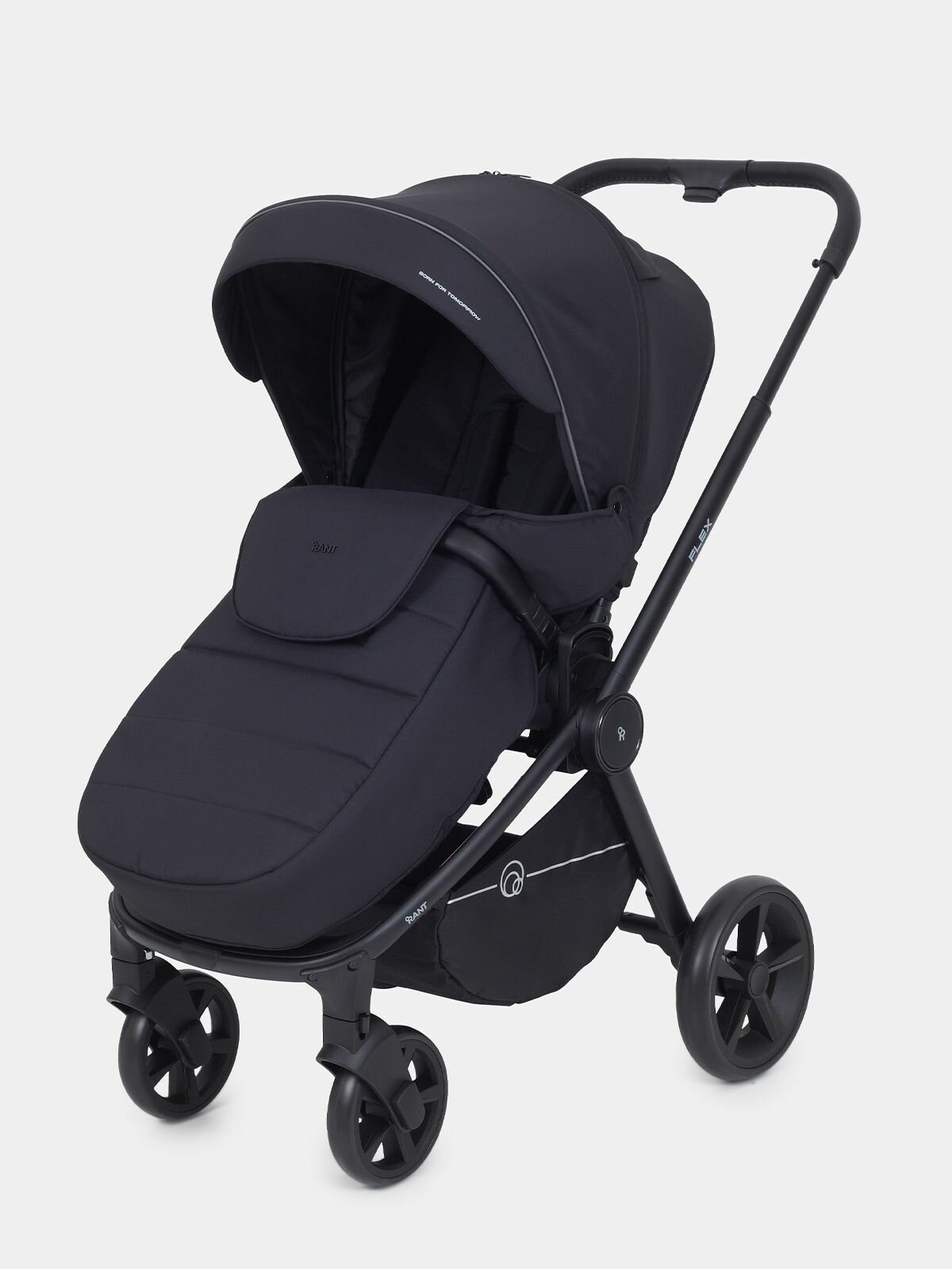 Коляска прогулочная Rant FLEX RA078 чёрный (реверсивный блок)