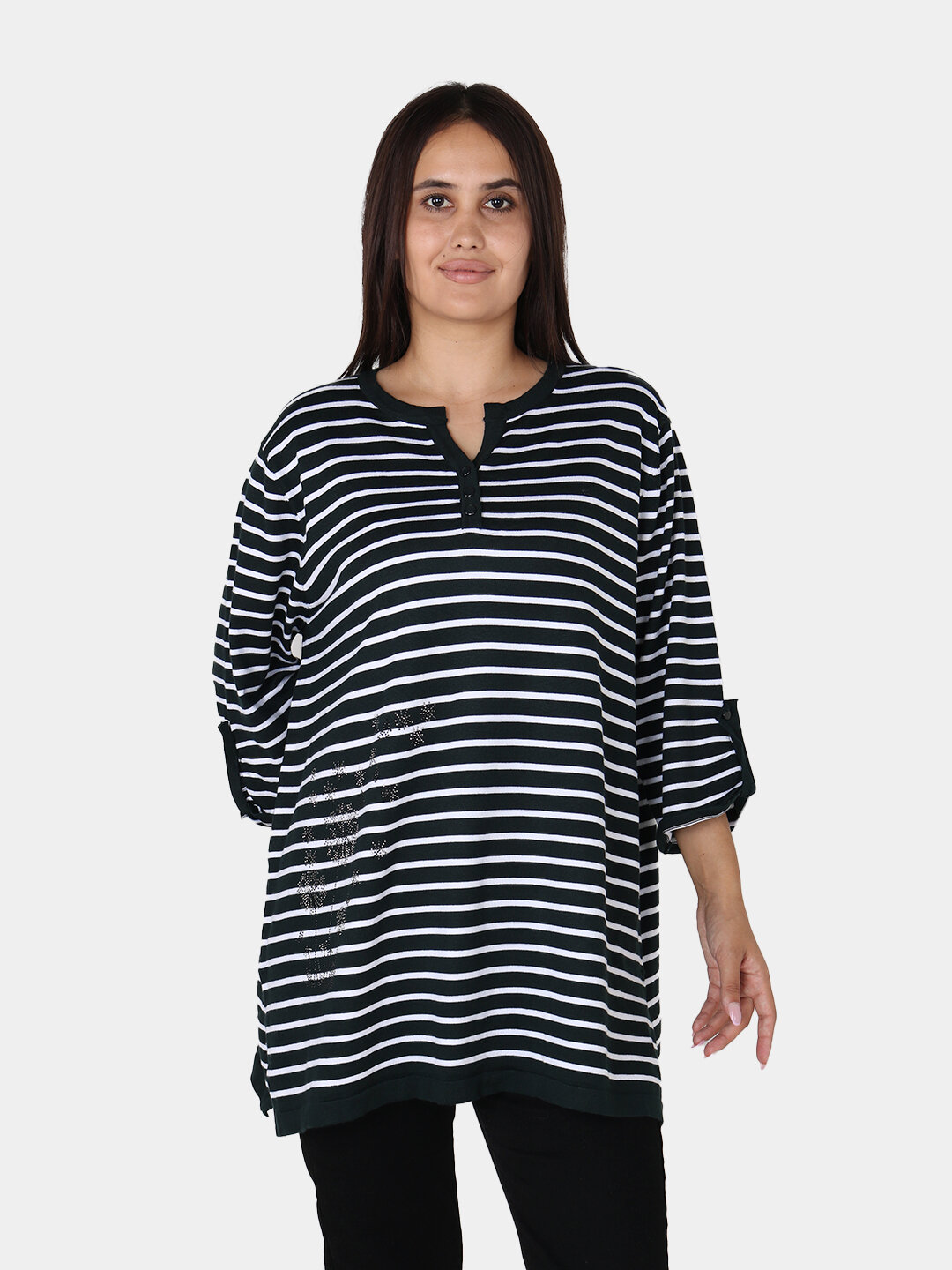 Туника , размер XL, темно-зеленый — фото 1