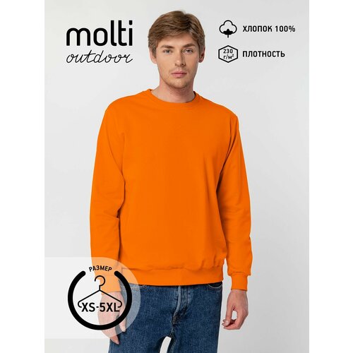фото Свитшот molti, размер xxxl, , оранжевый
