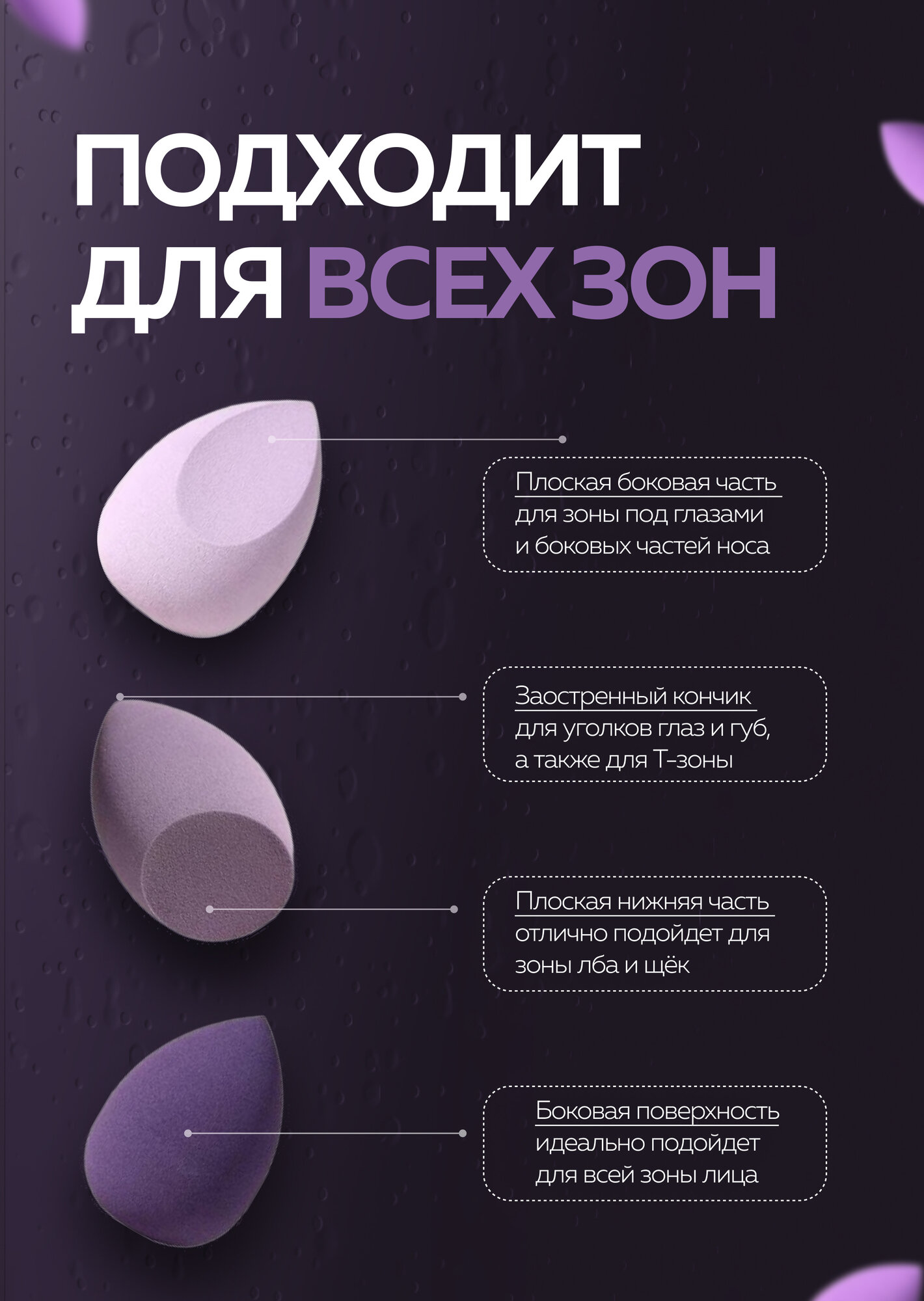 Спонж для макияжа, Спонж, набор спонжей, спонжик для макияжа, набор спонжиков — фото 1