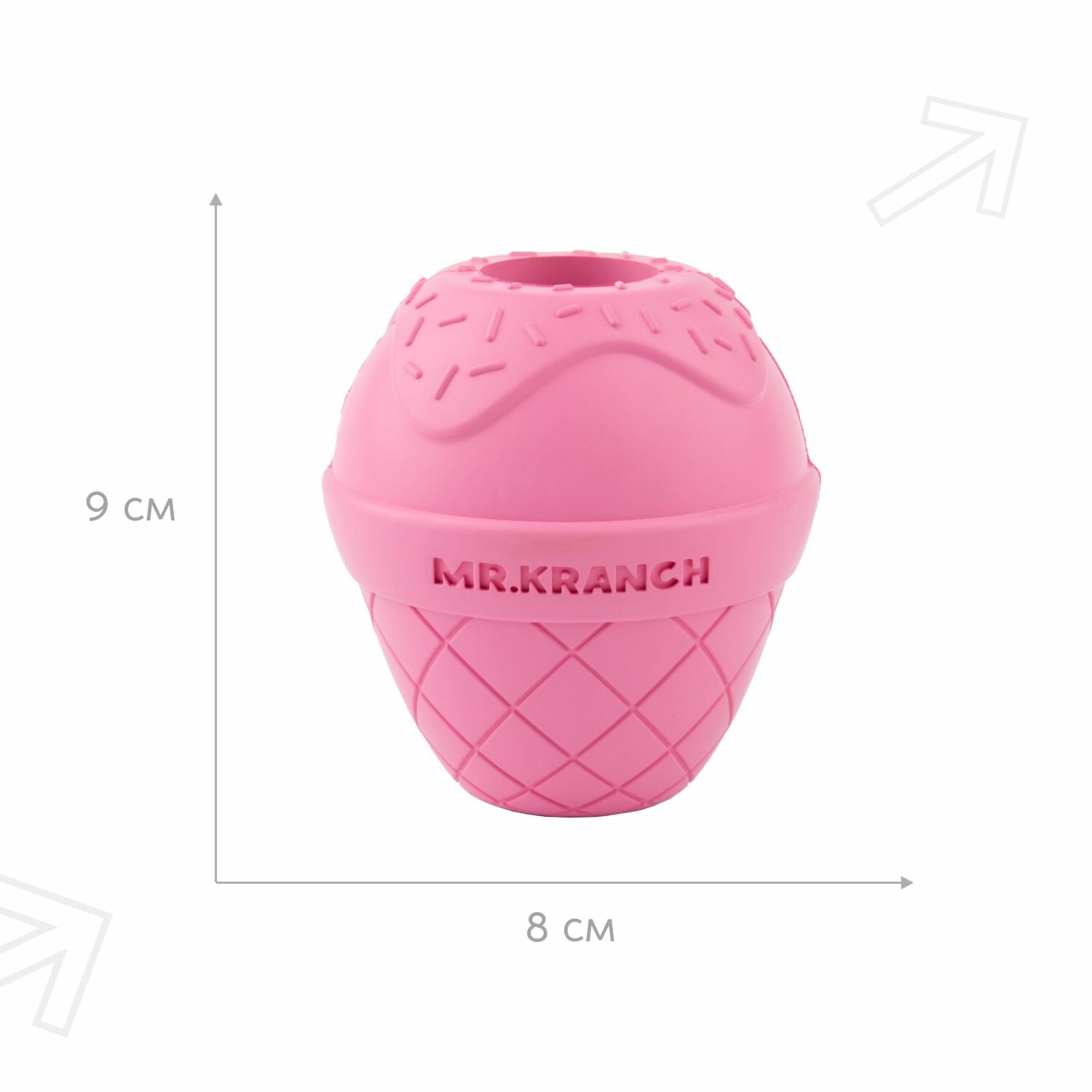 Игрушка Mr.Kranch для собак Мороженое 8*9 см розовая с ароматом бекона — фото 1