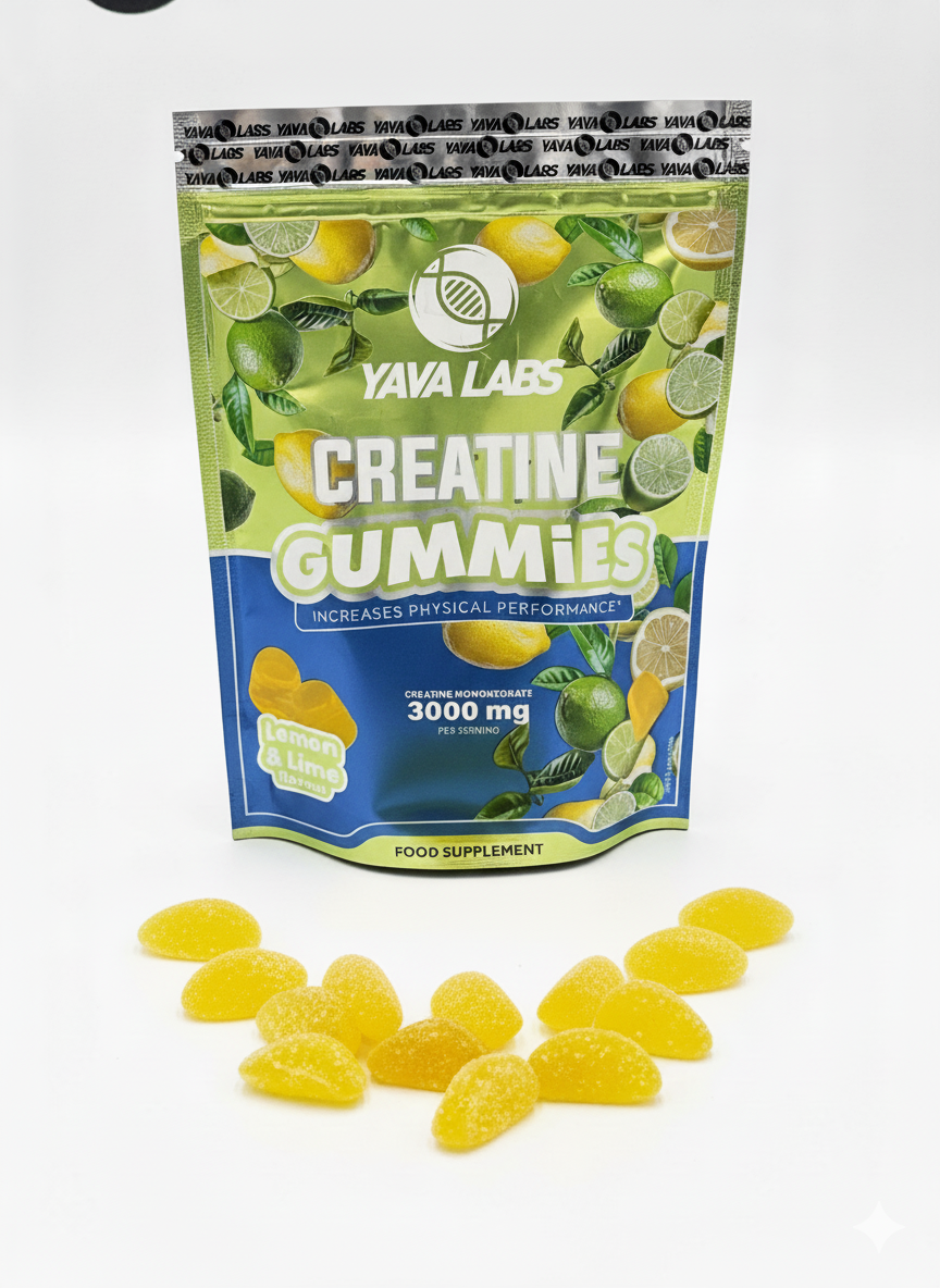 Креатин Yava Labs Creatine, моногидрат, жевательные, Лимон лайм 225 г, 60 штук