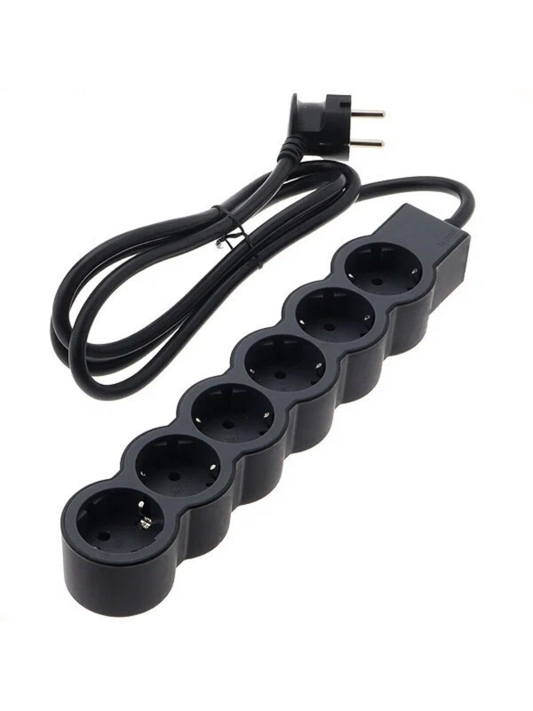 Сетевой фильтр, удлинитель, 6 розеток, кабель 3м, цвет черный