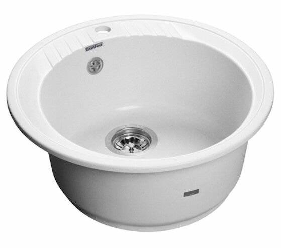 Мойка кухонная композитная Rondo GF-R520 (d520) Иней круглая