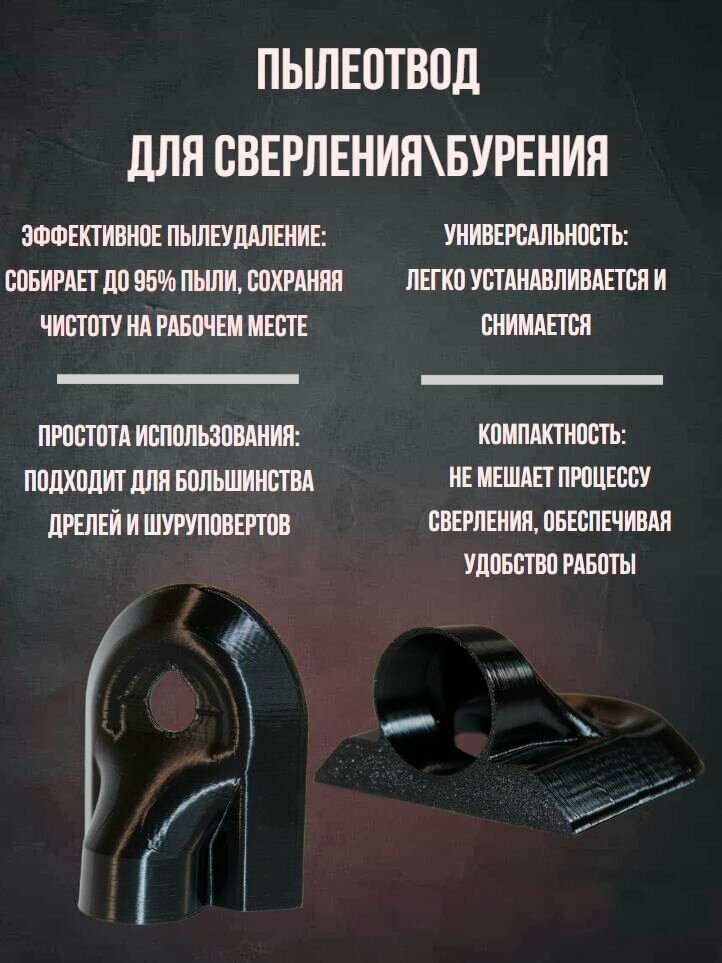 Пылеотвод для дрели / Пылезащитный кожух для сверления / Насадка для удаления пыли