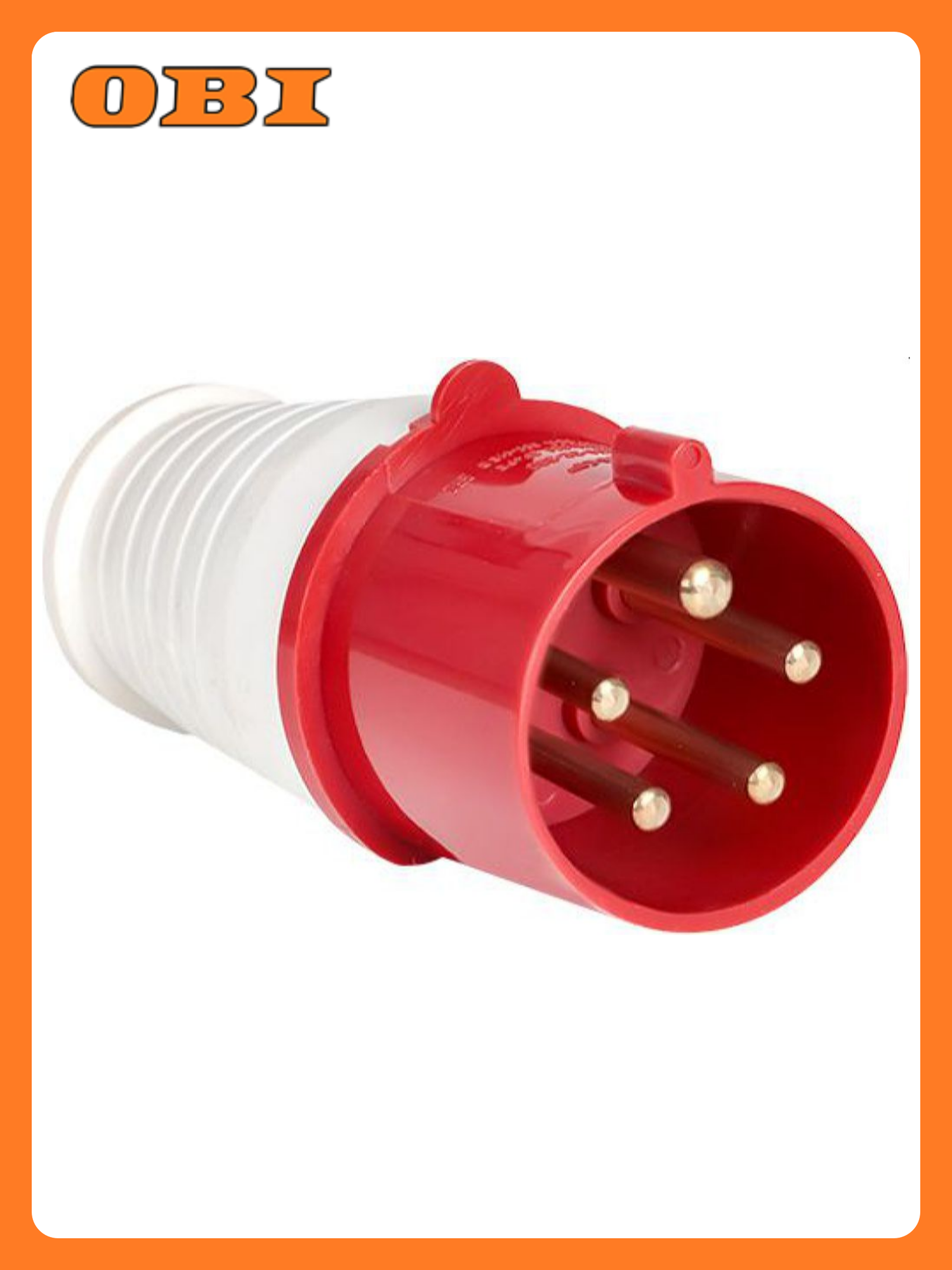 Вилка сетевая EKF PROxima 015 3Р+РЕ+N 380 В 16 А красная