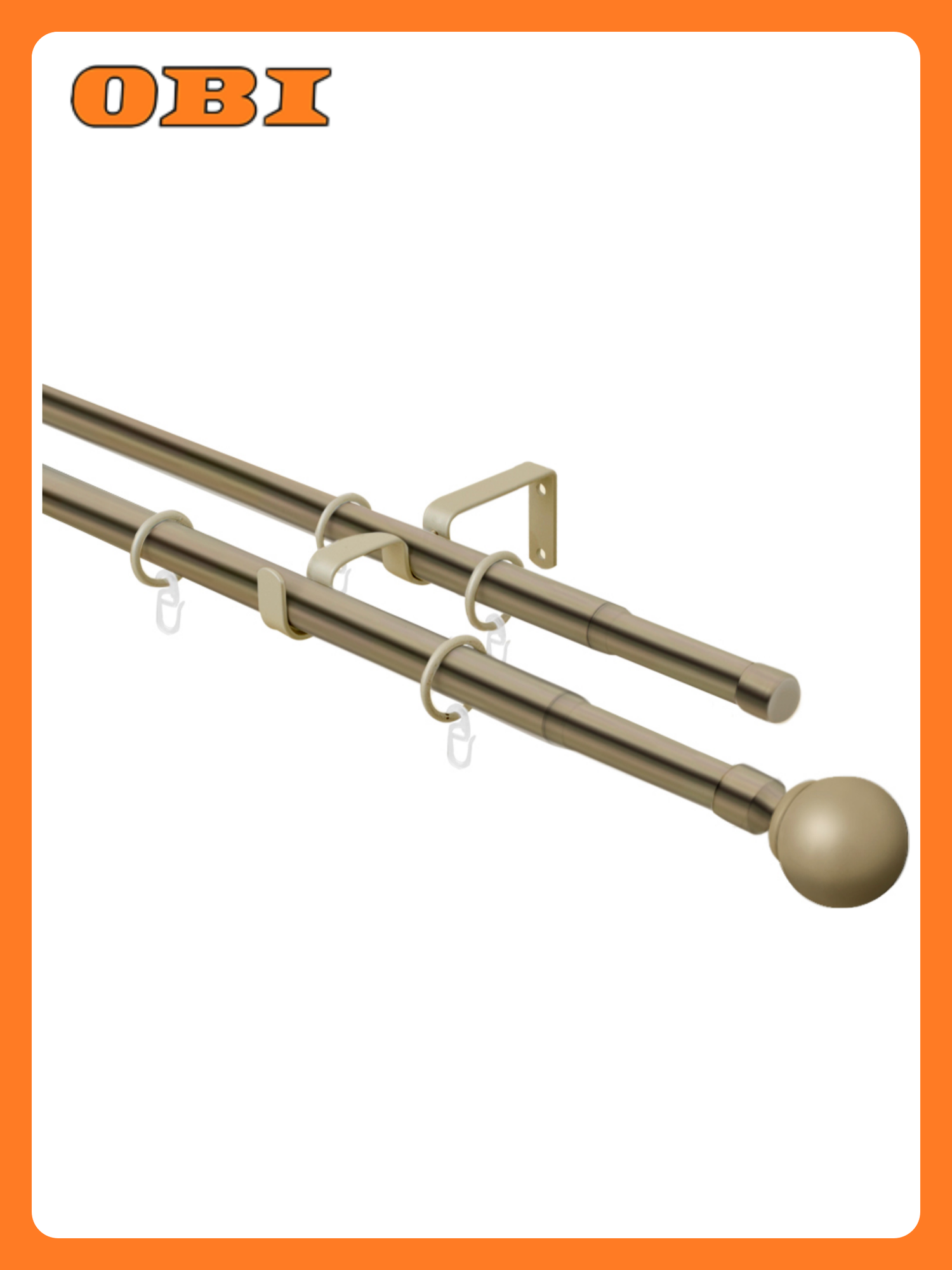 Карниз Arttex двойной 16/19 мм телескоп 15.650 160/300 с металлическими кольцами