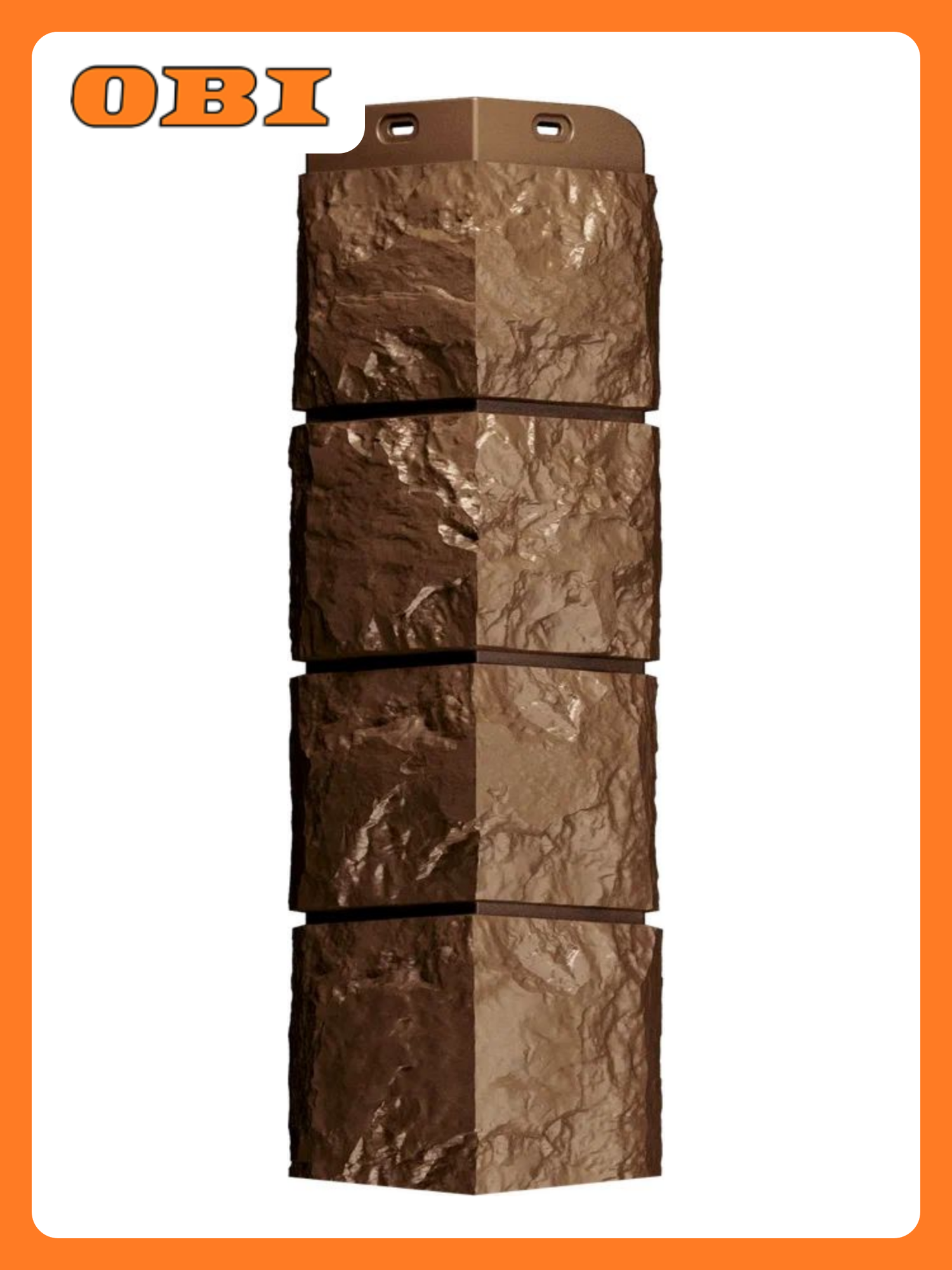 Угол Docke LUX BERGART имитация каменной кладки коричневый 424х424 мм