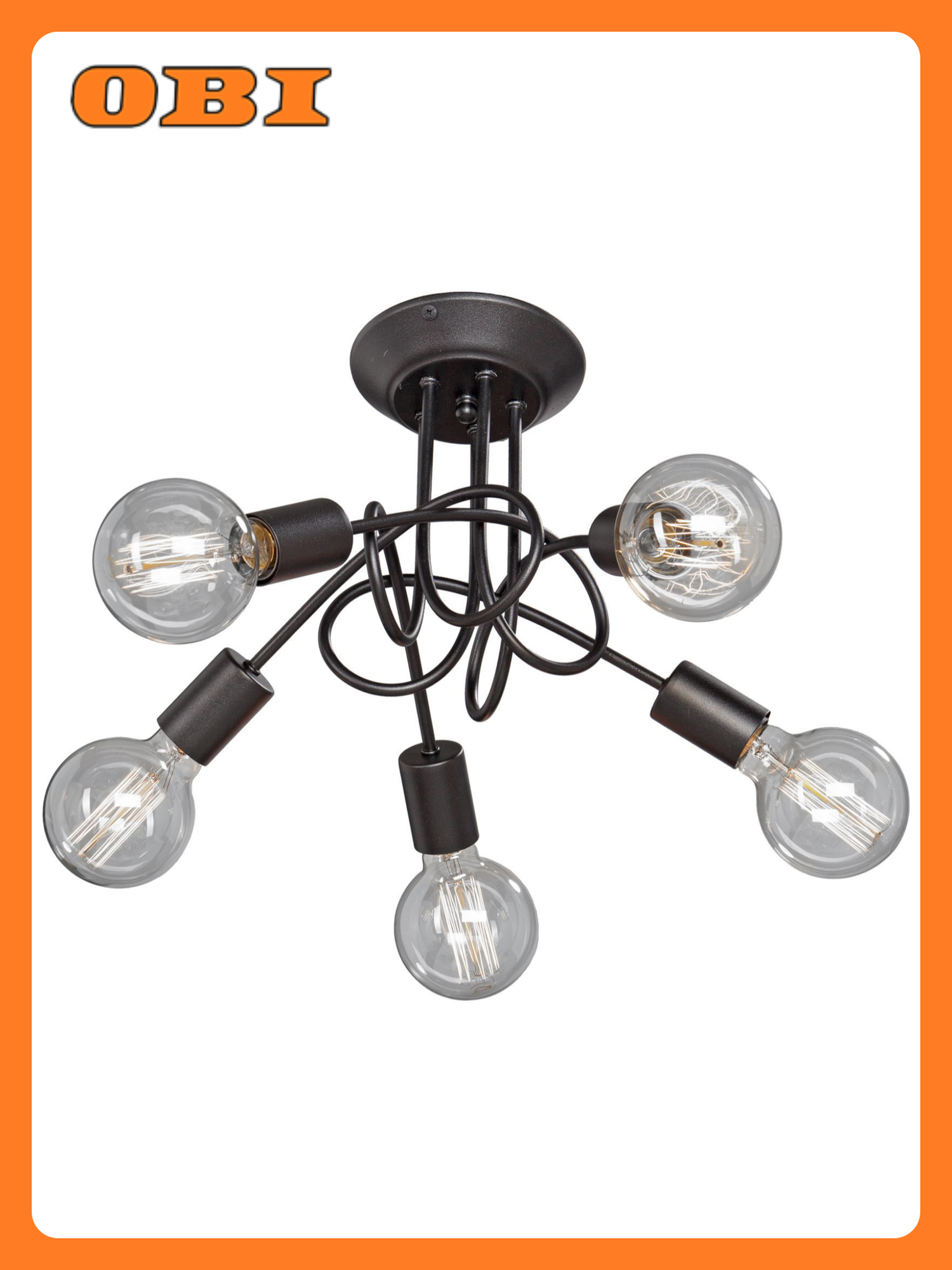 Люстра Vitaluce V3727-1/5PL E27 5 ламп мощность 40Вт площадь освещения 15м² IP20