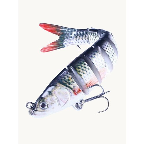 Воблер рыболовный на щуку тонущий 27гр / 13,7 см /8 сегментов / Искусственная приманка / Снасть / на окуня / на судака