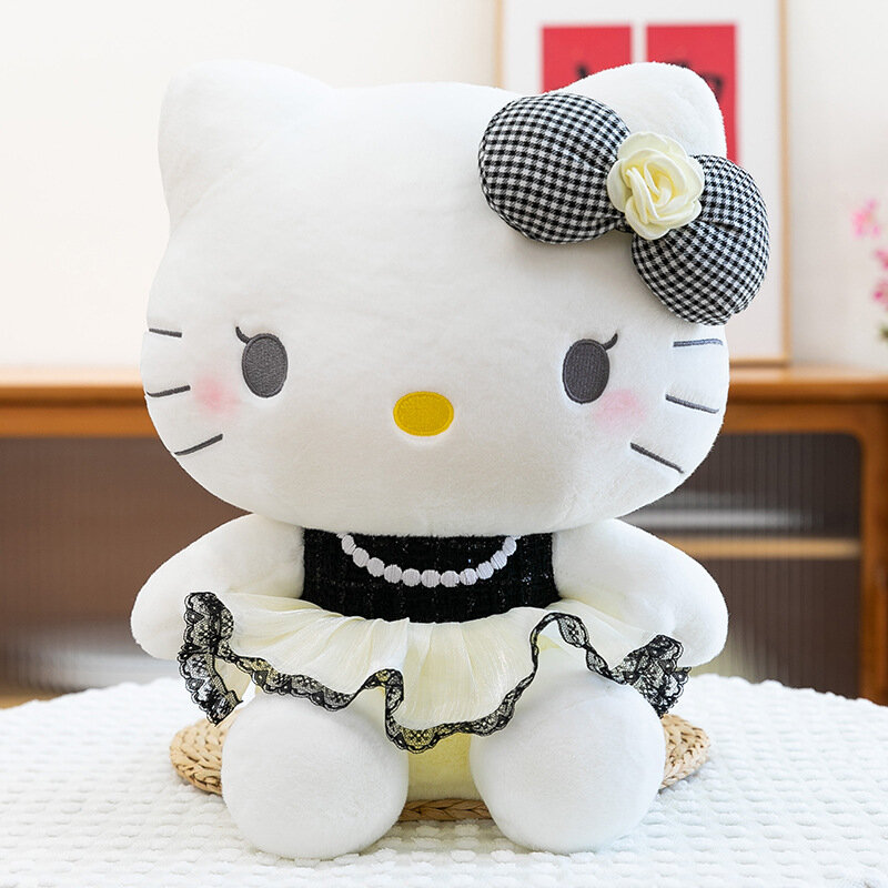 Плюшевая игрушка Hello Kitty, мягкая кукла-кот, милый талисман, подарок на день рождения (Желтый, 50 см)