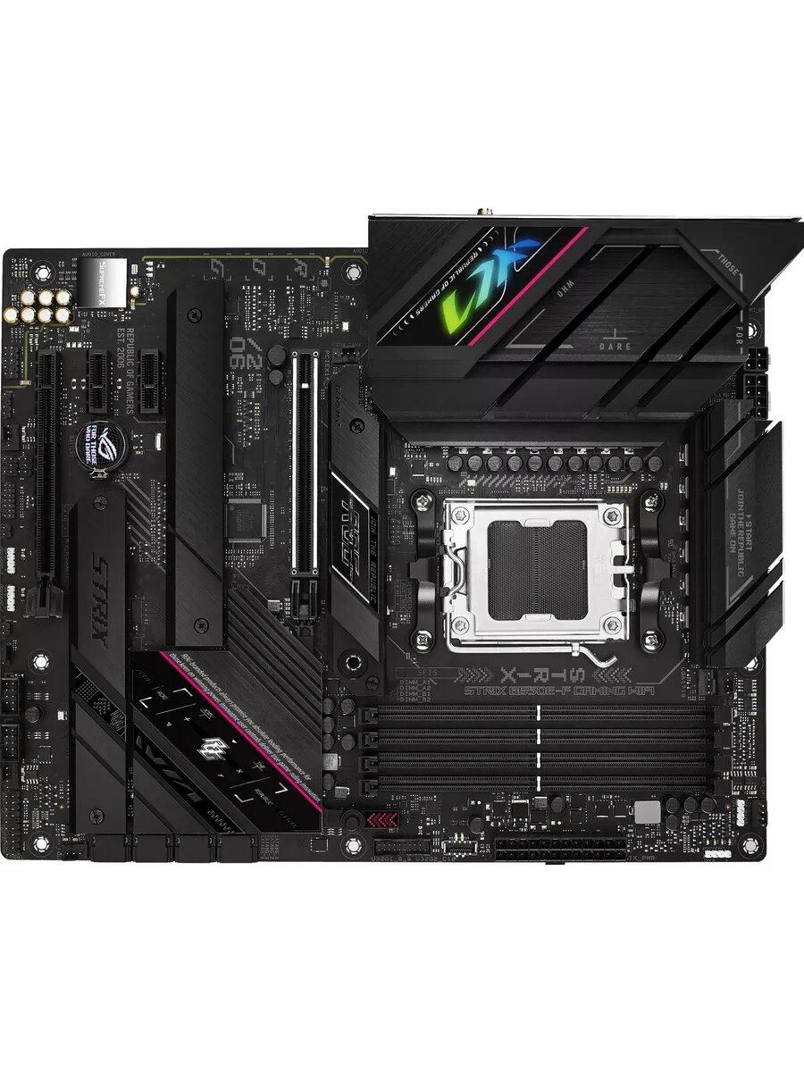 Материнская плата AM5 B650E ASUS ROG STRIX B650E-F GAMING WIFI ATX DDR5 для процессоров AMD — фото 1