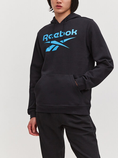 Худи Reebok, размер S, черный, голубой