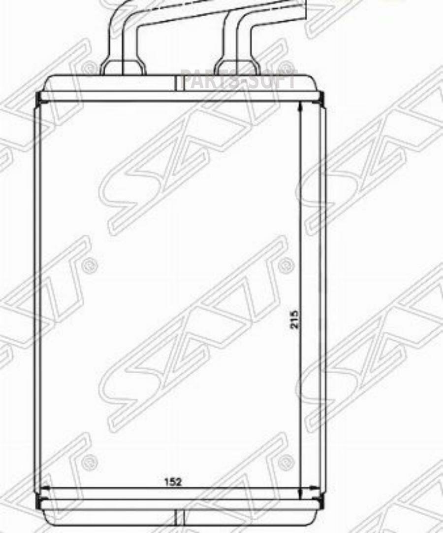 SAT STHN273950 Радиатор отопителя салона HYUNDAI ELANTRA 00-06/COUPE 02-09