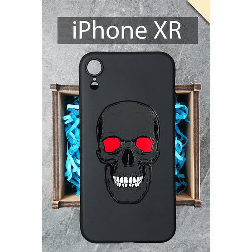 Силиконовый чехол Череп с глазами для iPhone XR / Айфон XR