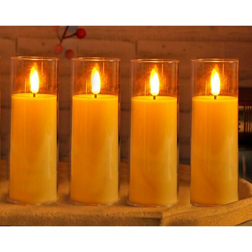 Набор светодиодных свечей 15см, электронные 