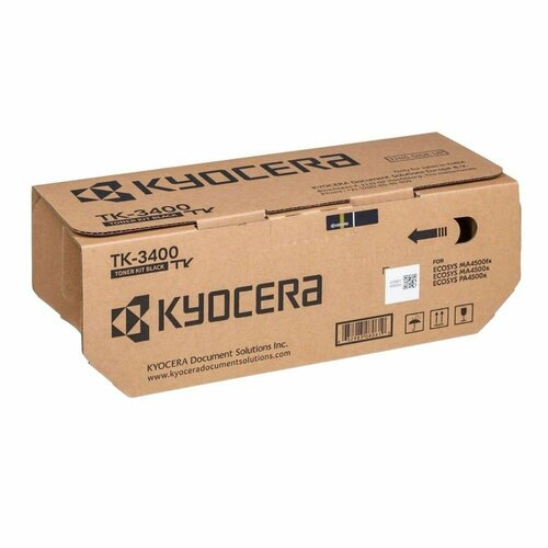Тонер-картридж Kyocera TK-3400 черный, оригинальный, 12 500 стр. тонер картридж kyocera tk 3400 black