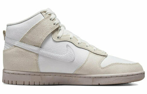 Кеды NIKE Dunk High, размер 8,5us/41ru, белый, бежевый