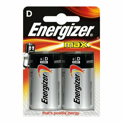 Батарейки Energizer LR20, 2шт, 3 упаковки батарейки energizer industrial lr14 e93 c коробка 12 шт щелочные