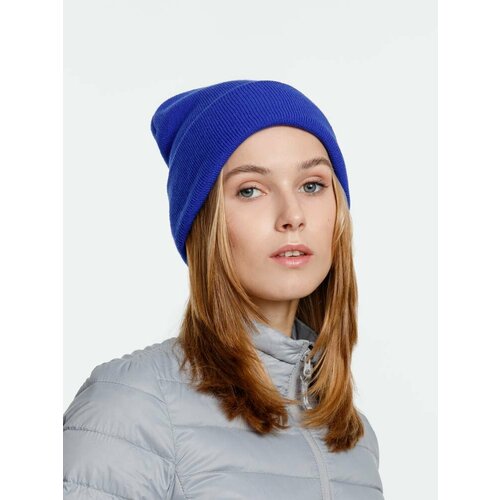 шапка korkki urban тёмно синяя Шапка бини molti Шапка женская зимняя демисезонная унисекс Urban Flow, размер универсальный, синий